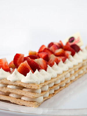 Pastel Mil Hojas con Fresas