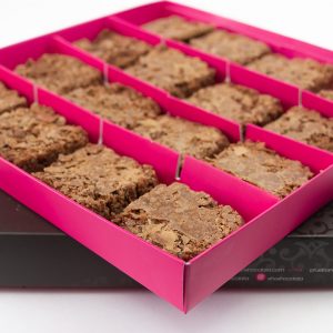 Set caja cubo brownie de chocolate